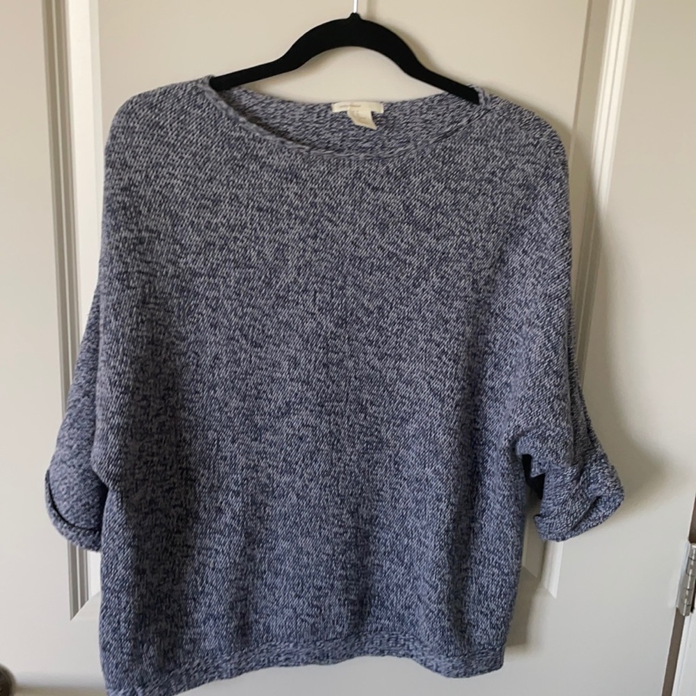 H&M boatneck cuff-sleeve sweater